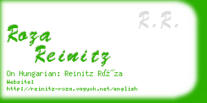 roza reinitz business card